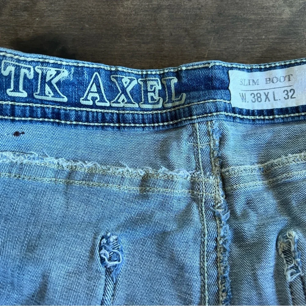 TK AXEL SLIM BOOT MENS DENIM JEANS SIZE 39x31.25” Y2K